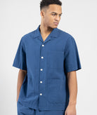 GARMENT PROJECT MAN S/S Utility Shirt - Washed Blue Shirt 550 Blue