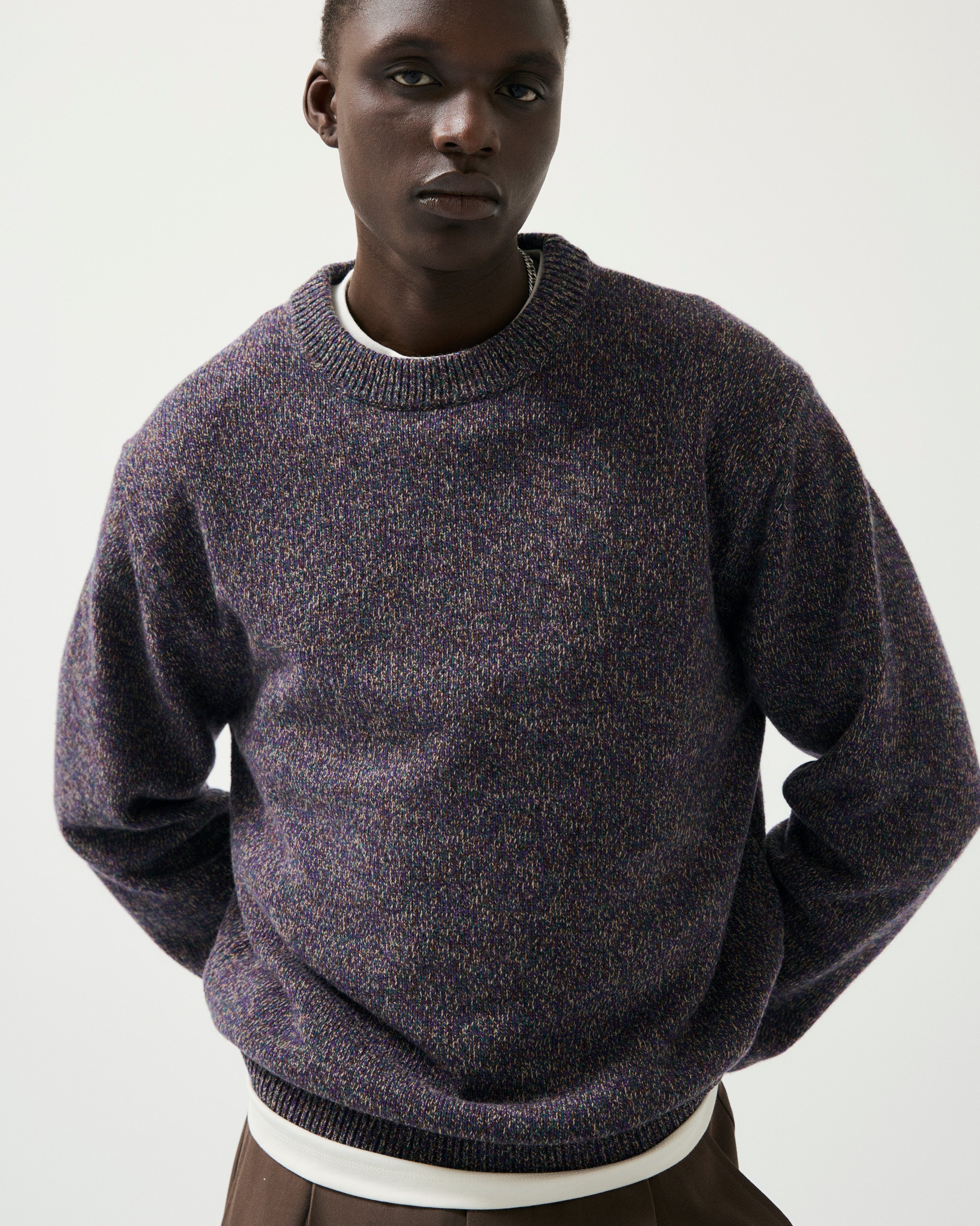GARMENT PROJECT MAN Stanton - Purple/Dark Green Knit 770 Purple/Dark Green