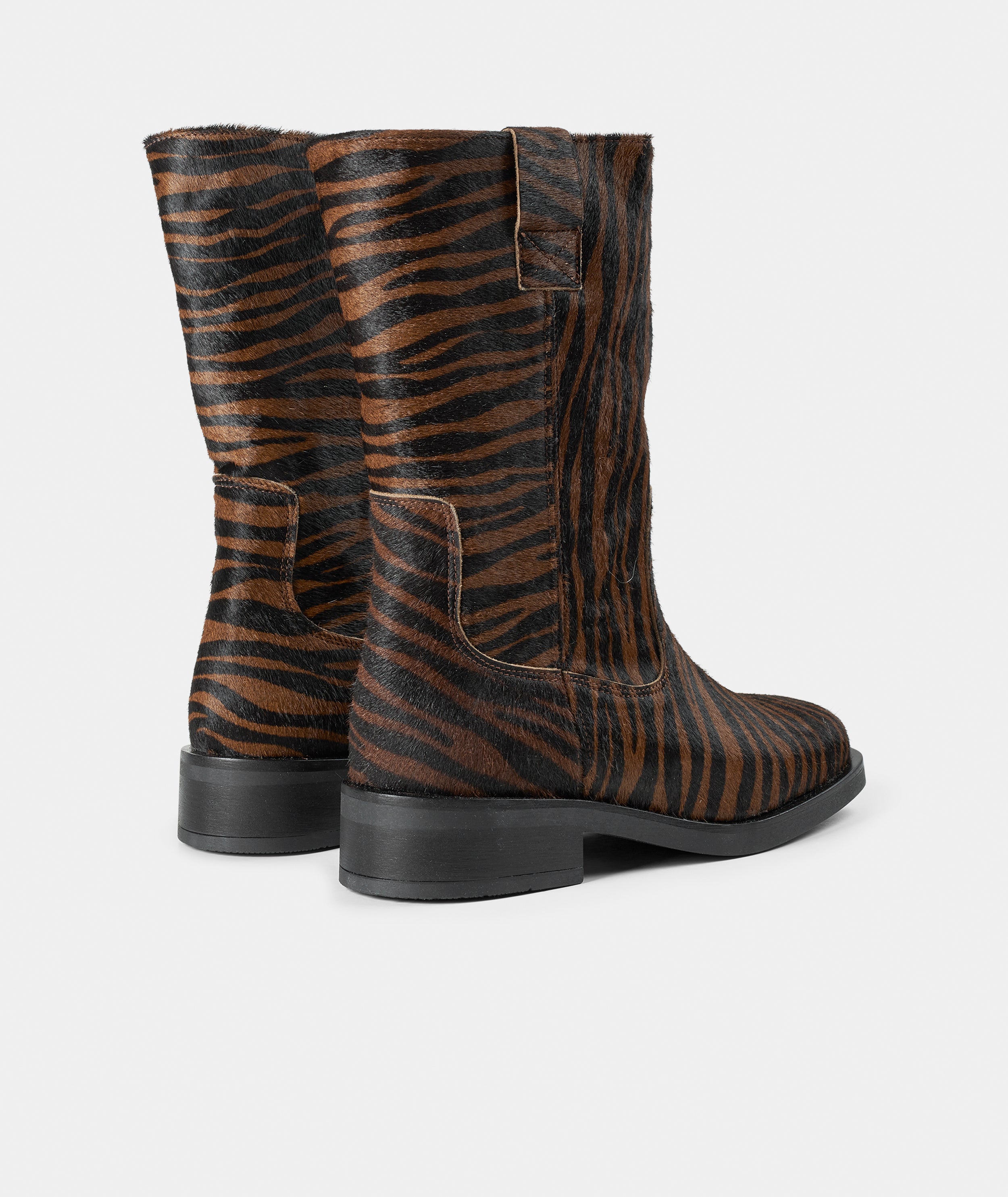 GARMENT PROJECT WMNS Tali Boot - Brown Zebra Pony Hair Boots 800 Brown