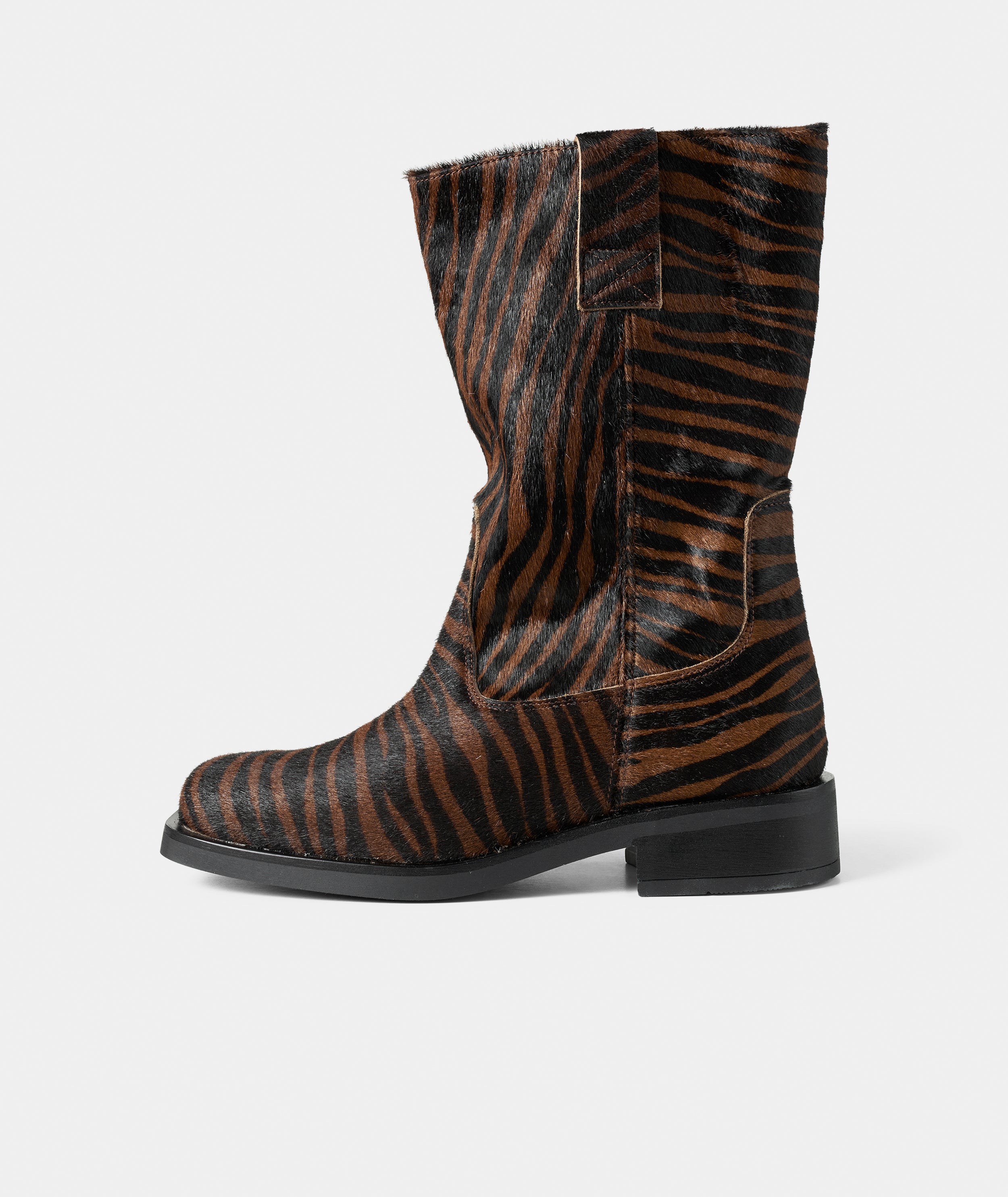GARMENT PROJECT WMNS Tali Boot - Brown Zebra Pony Hair Boots 800 Brown