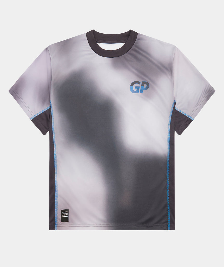 GARMENT PROJECT MAN Technical Short Sleeved Tee - Grey AOP T-shirt 990 Black/Grey A.O.P.