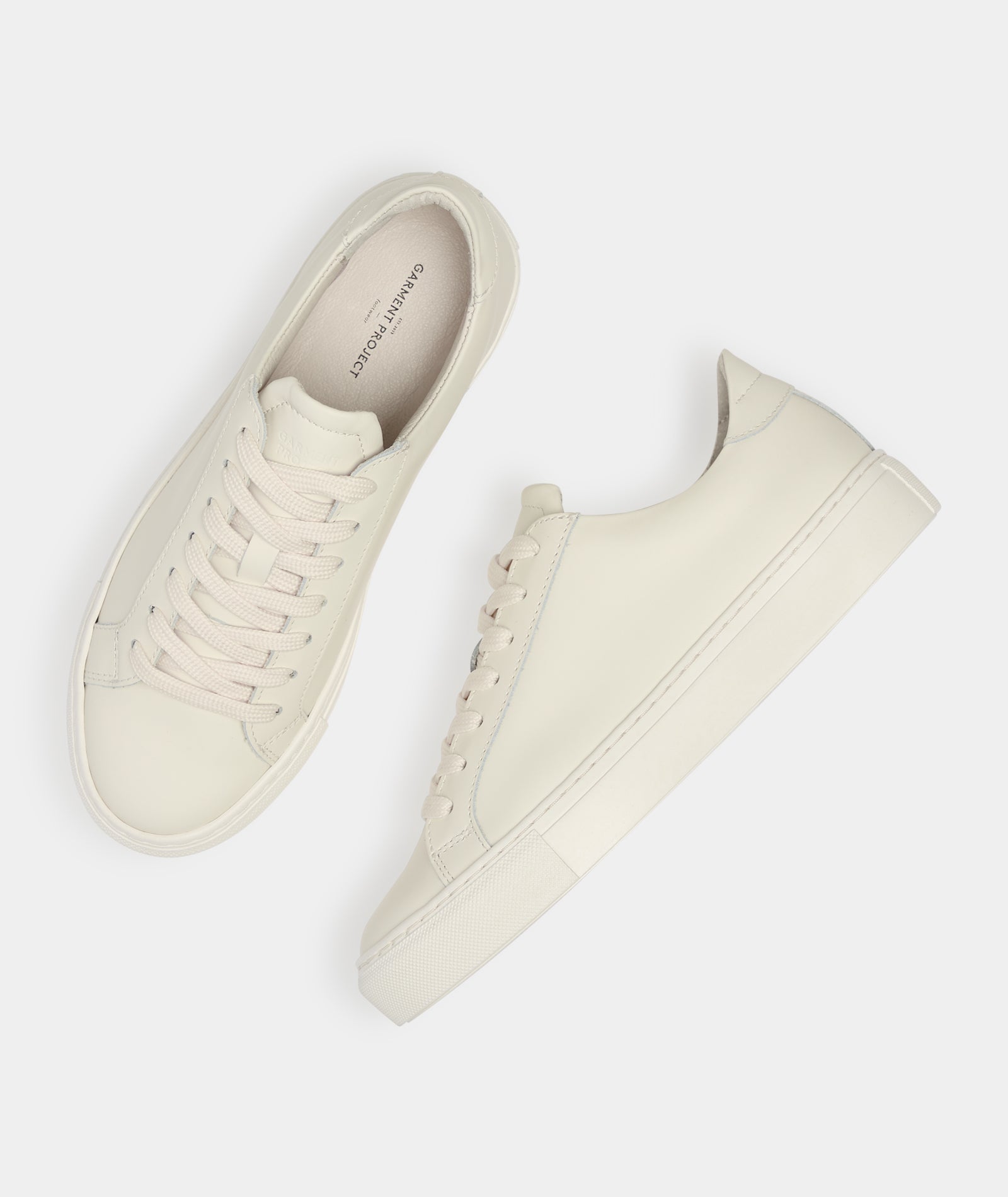 GARMENT PROJECT WMNS Type - Off White Rubberised Leather Sneakers 110 Off White