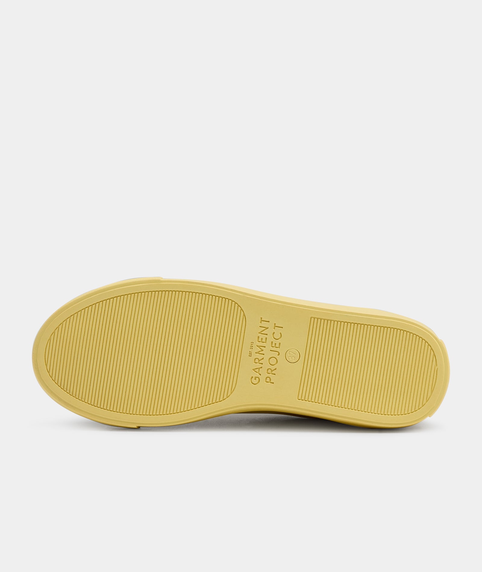 GARMENT PROJECT WMNS Type - Soft Yellow Rubberised Leather Sneakers 5027 Light Yellow