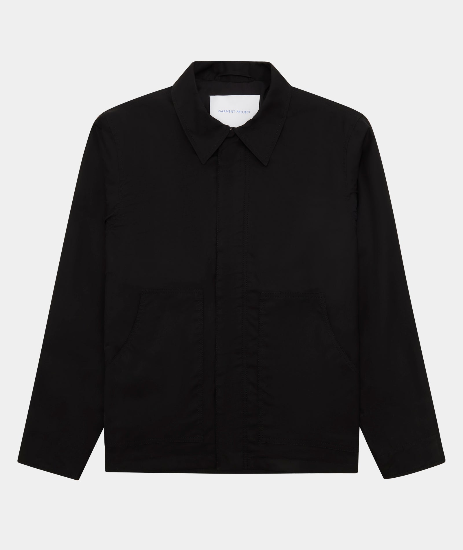 GARMENT PROJECT MAN Waxed Cotton Worker Jacket - Black Jacket 999 Black