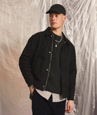 GARMENT PROJECT MAN Waxed Cotton Worker Jacket - Black Jacket 999 Black