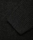 GARMENT PROJECT MAN Wool Knit Cardigan - Dark Grey Melange Knit 400 Grey