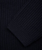 GARMENT PROJECT MAN Wool Knit Cardigan - Navy Knit 500 Navy