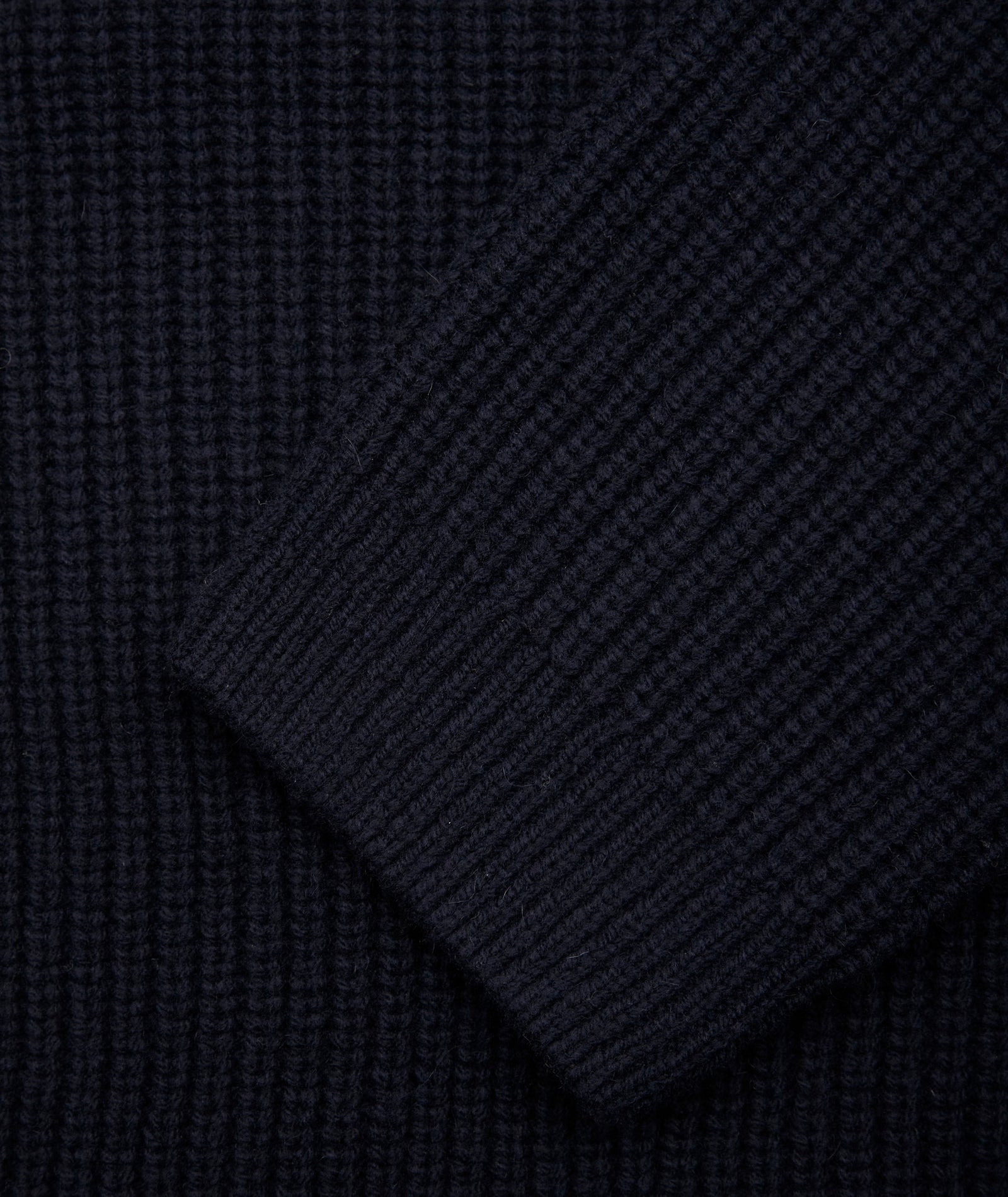 GARMENT PROJECT MAN Wool Knit Cardigan - Navy Knit 500 Navy