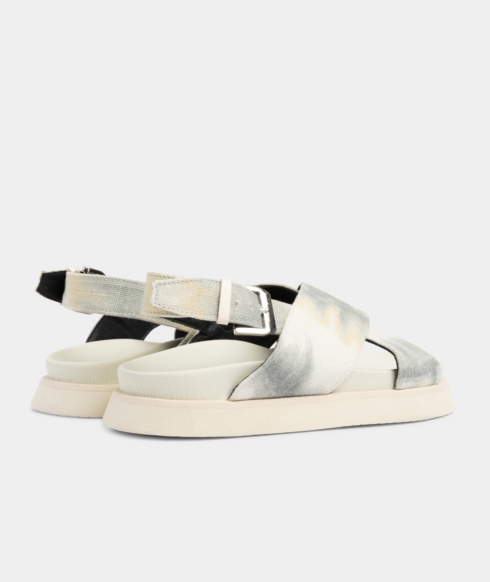 GARMENT PROJECT WMNS Yodi - Grey Tie Dye Canvas Sandals 430 Grey