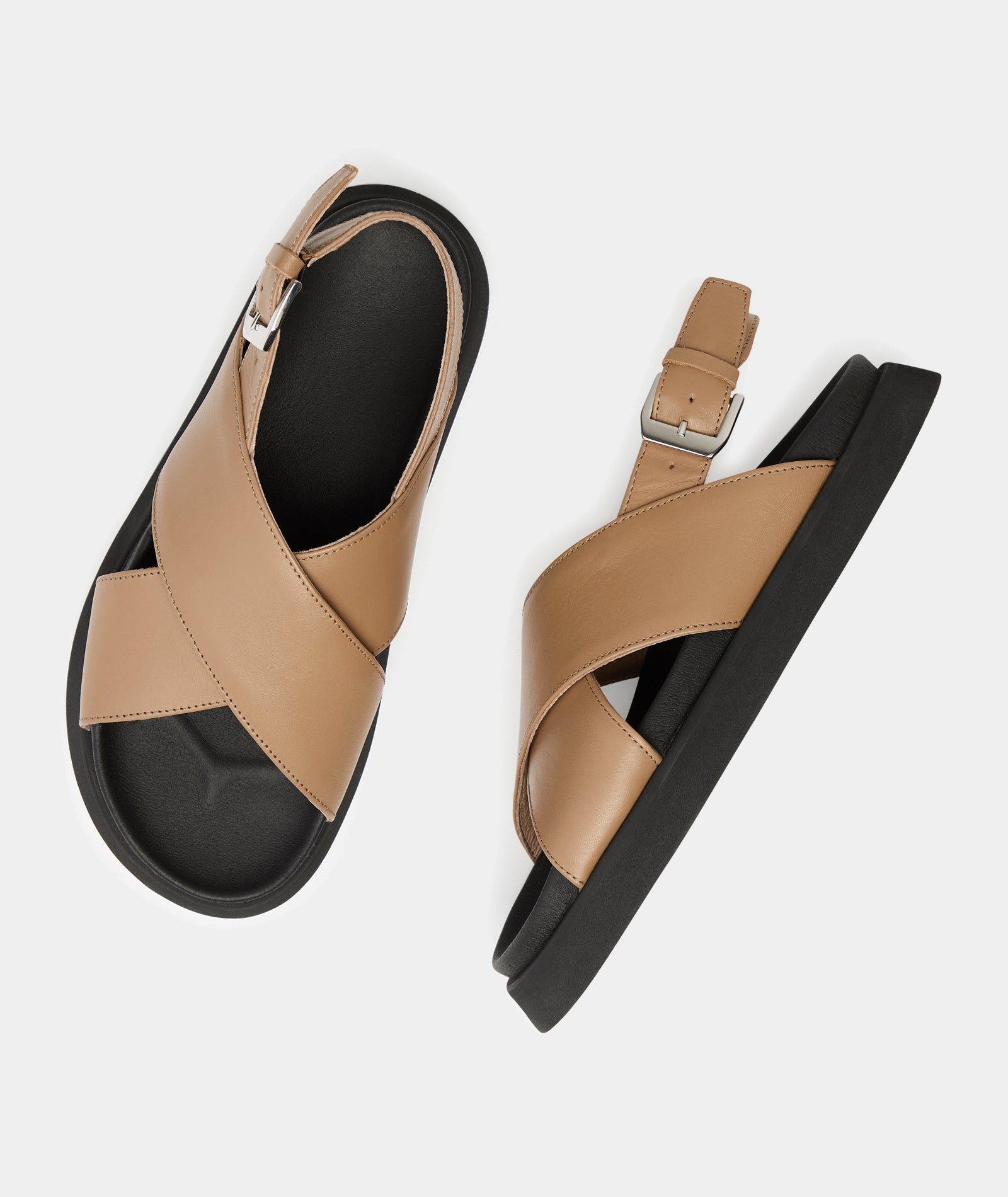 GARMENT PROJECT WMNS Yodi - Light Brown Leather Sandals 810 Light Brown