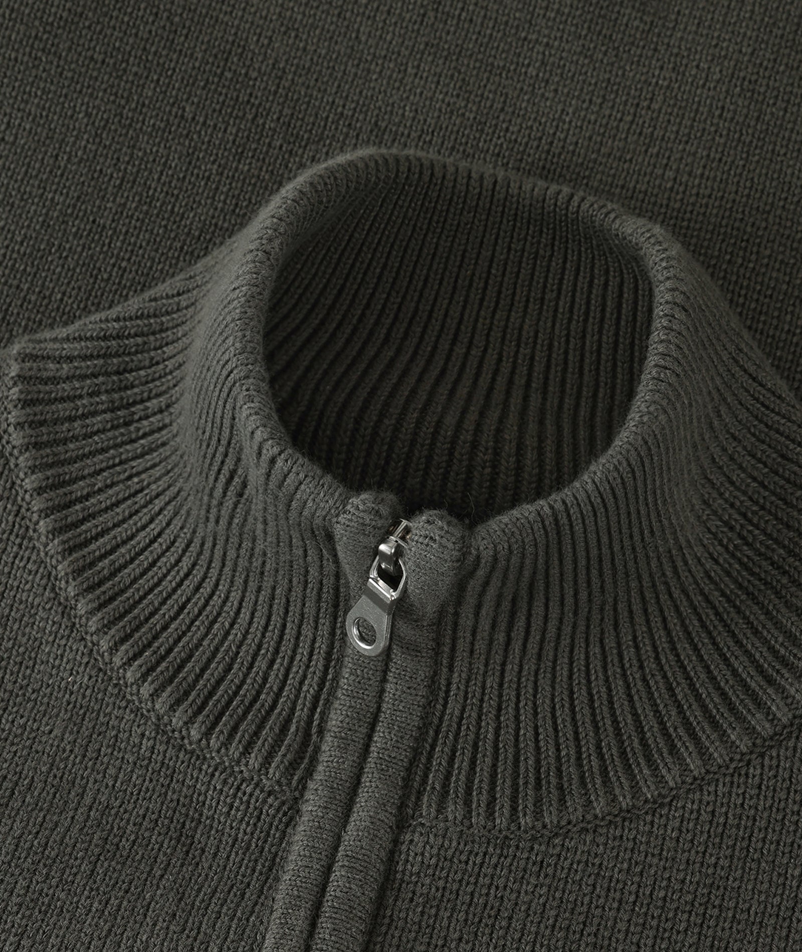 GARMENT PROJECT MAN Zipper Knit Cardigan - Bosco Knit 440 Bosco