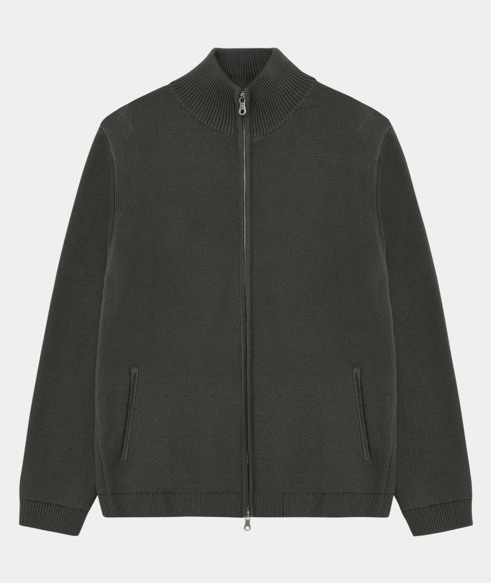 GARMENT PROJECT MAN Zipper Knit Cardigan - Bosco Knit 440 Bosco