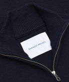 GARMENT PROJECT MAN Zipper Knit Cardigan - Navy Knit 500 Navy