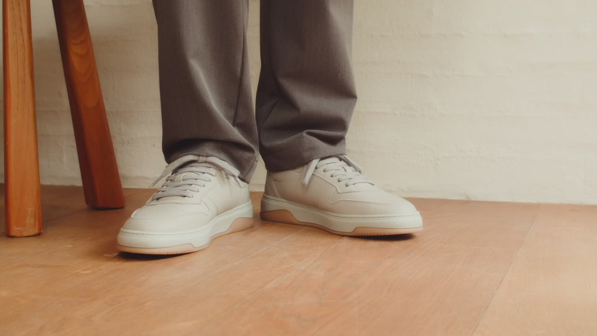 Ace - White / Light Grey Leather – Garment Project