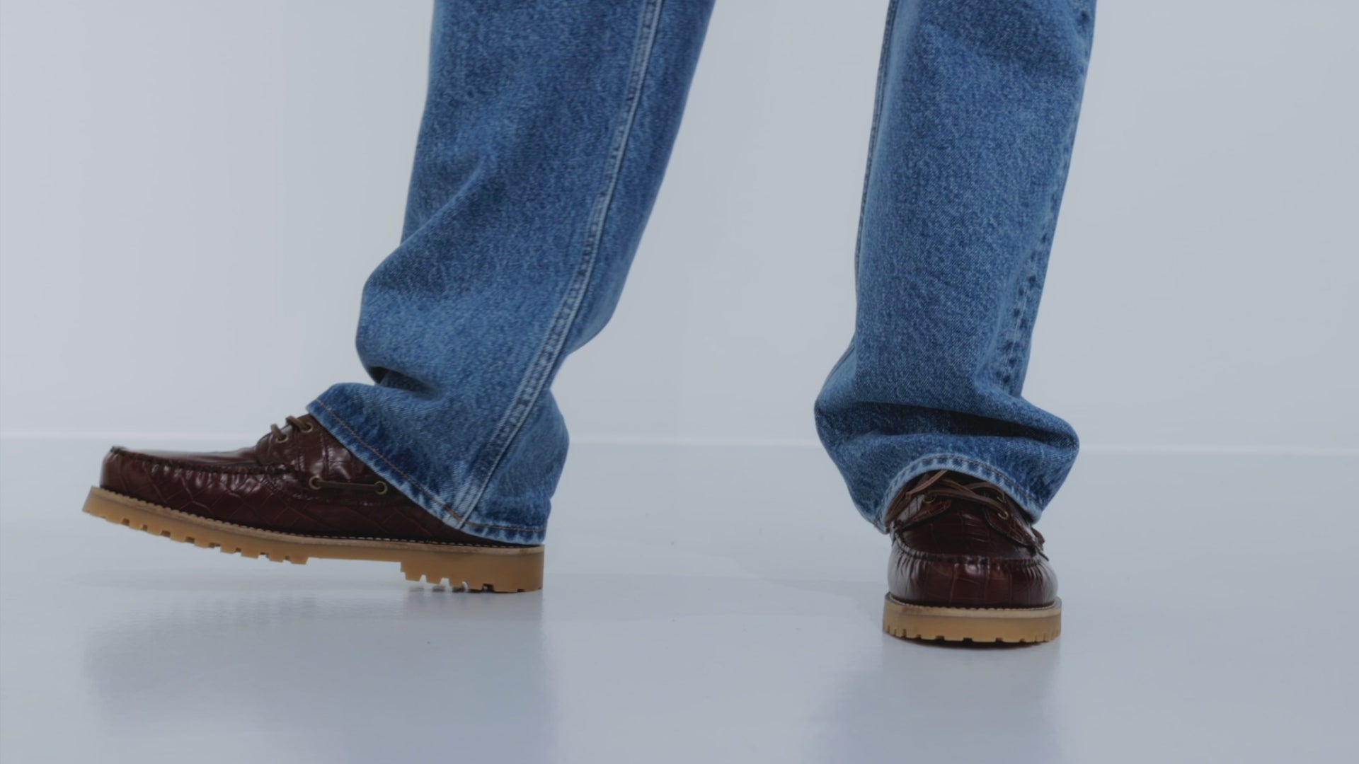 GARMENT PROJECT MAN Ollie Boat Shoe - Brown Croco Leather Shoes 800 Brown