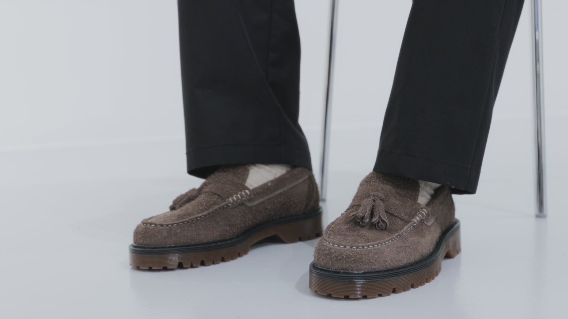 GARMENT PROJECT MAN Pete Loafer - Elephant Hairy Suede Loafer 460 Elephant