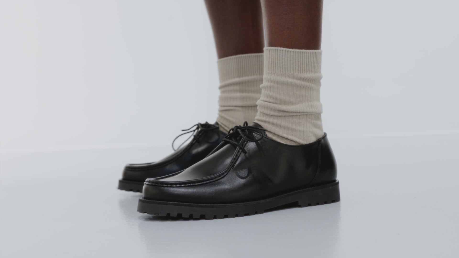Ollie Moc Toe - Black Leather – Garment Project