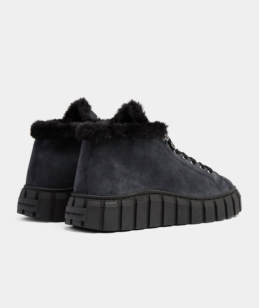 GARMENT PROJECT WMNS Balo Sneaker Boot - Black/Black Suede Sneakers 999 Black