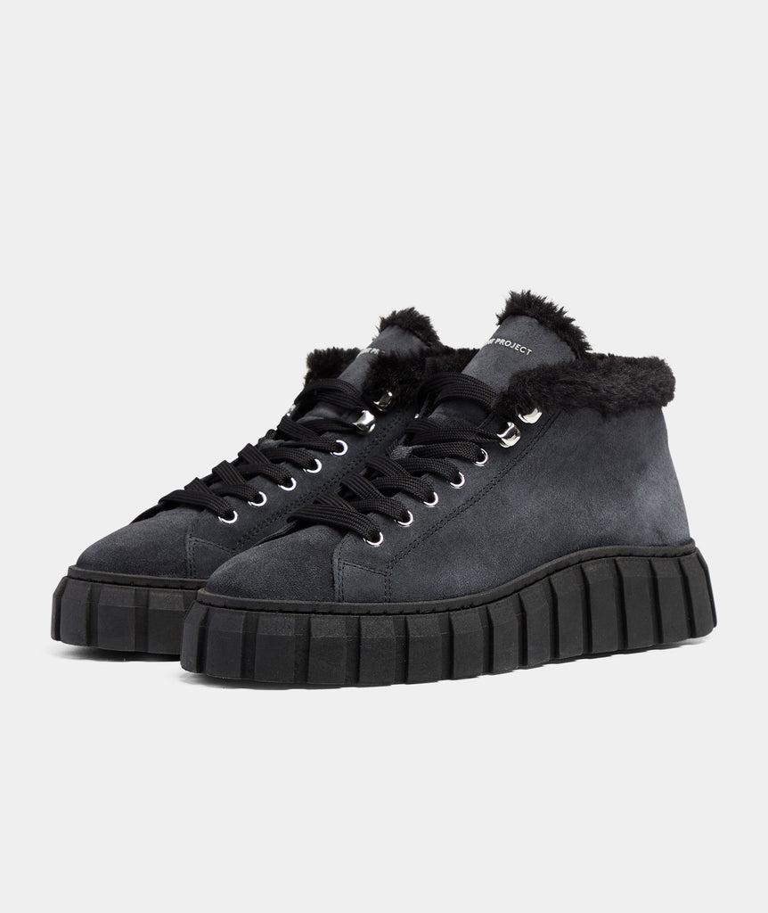 GARMENT PROJECT WMNS Balo Sneaker Boot - Black/Black Suede Sneakers 999 Black
