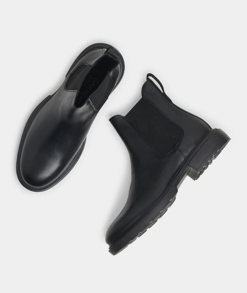 GARMENT PROJECT MAN Billy Chelsea - Black Leather Boots 999 Black