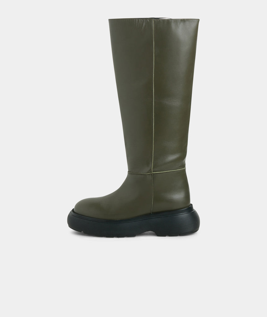 GARMENT PROJECT WMNS Cloud High Boot - Army Leather Boots 240 Army