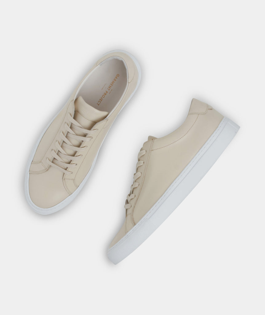 GARMENT PROJECT MAN GP0001 - Off White Leather Sneakers 160 Beige
