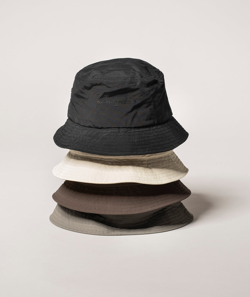 GARMENT PROJECT MAN GP small Logo Bucket Hat (Soft) - Black Bucket Hat 999 Black