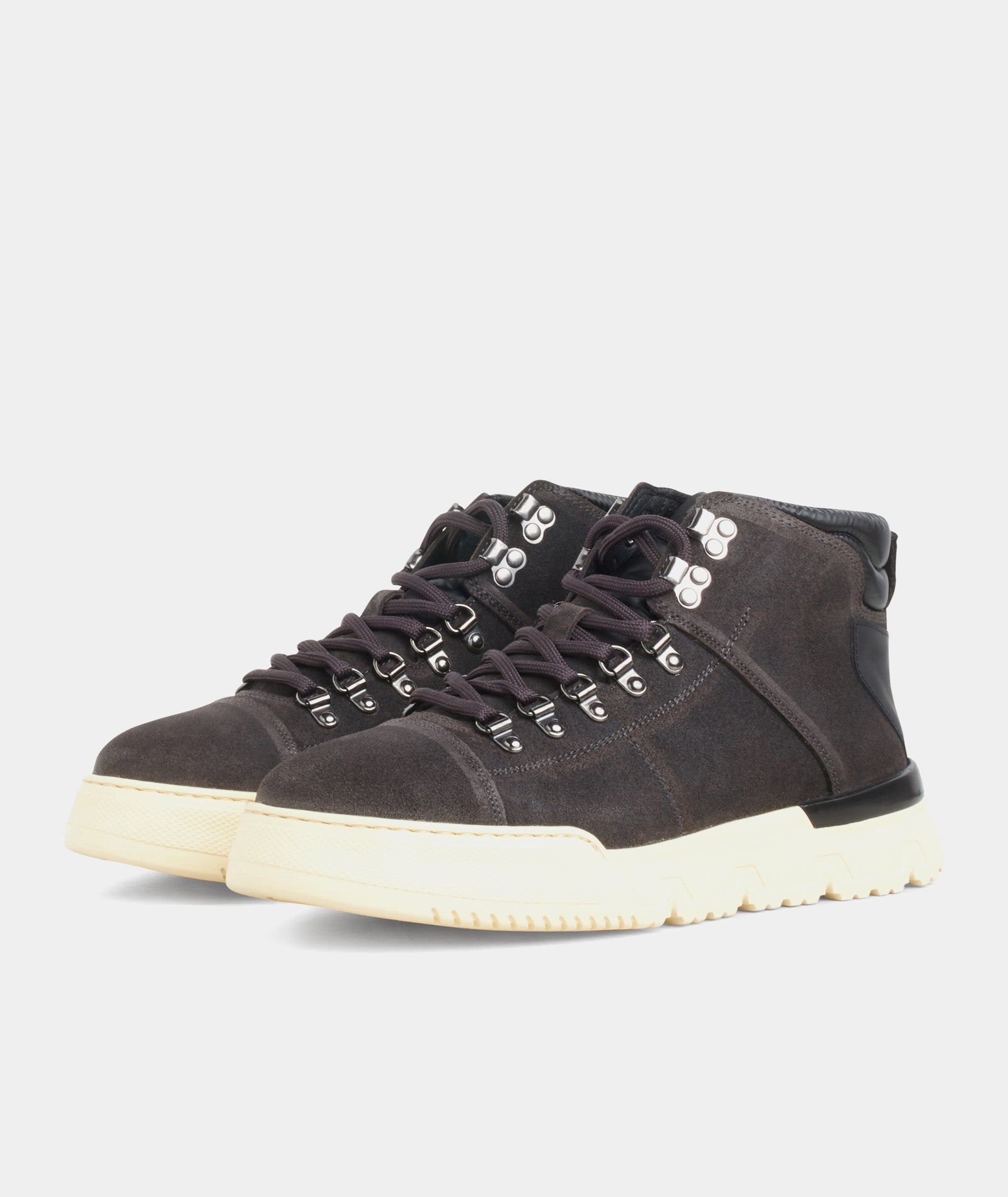 GARMENT PROJECT MAN Hiking Sneaker - Dark Grey Suede Mid Cut 7673 Dark Grey