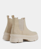 GARMENT PROJECT WMNS Irean Chelsea - Off White Rubberised Leather Boots 110 Off White