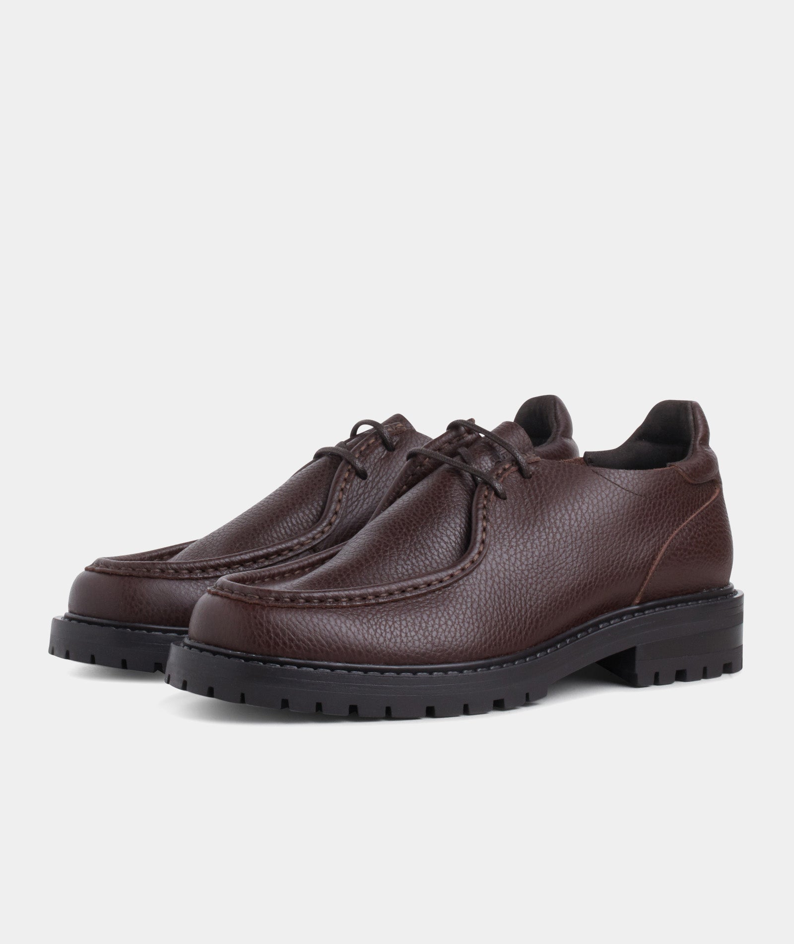 GARMENT PROJECT MAN Jaz Low Top - Brown Tumbled Leather Sneakers 800 Brown