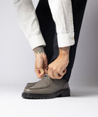 GARMENT PROJECT MAN Jaz Low Top - Grey Tumbled Leather Shoes 400 Grey