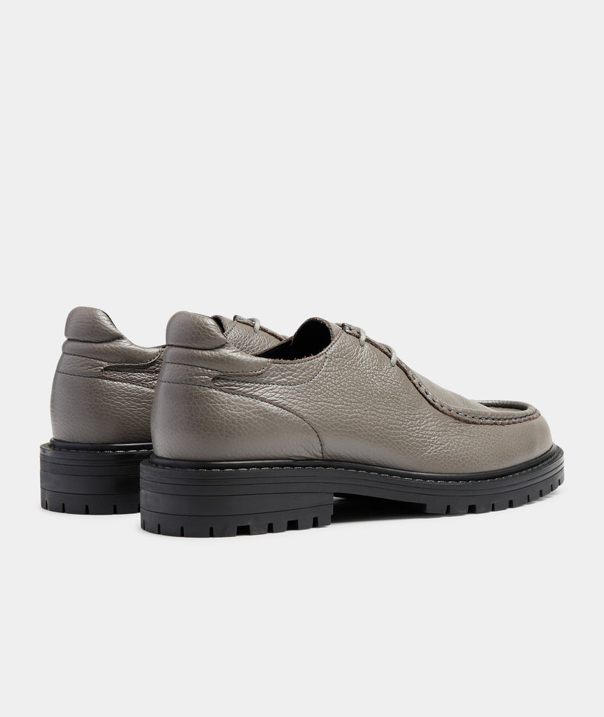 GARMENT PROJECT MAN Jaz Low Top - Grey Tumbled Leather Shoes 400 Grey