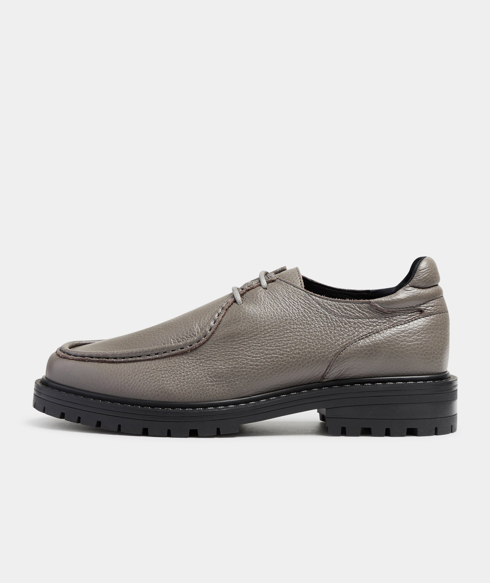 GARMENT PROJECT MAN Jaz Low Top - Grey Tumbled Leather Shoes 400 Grey
