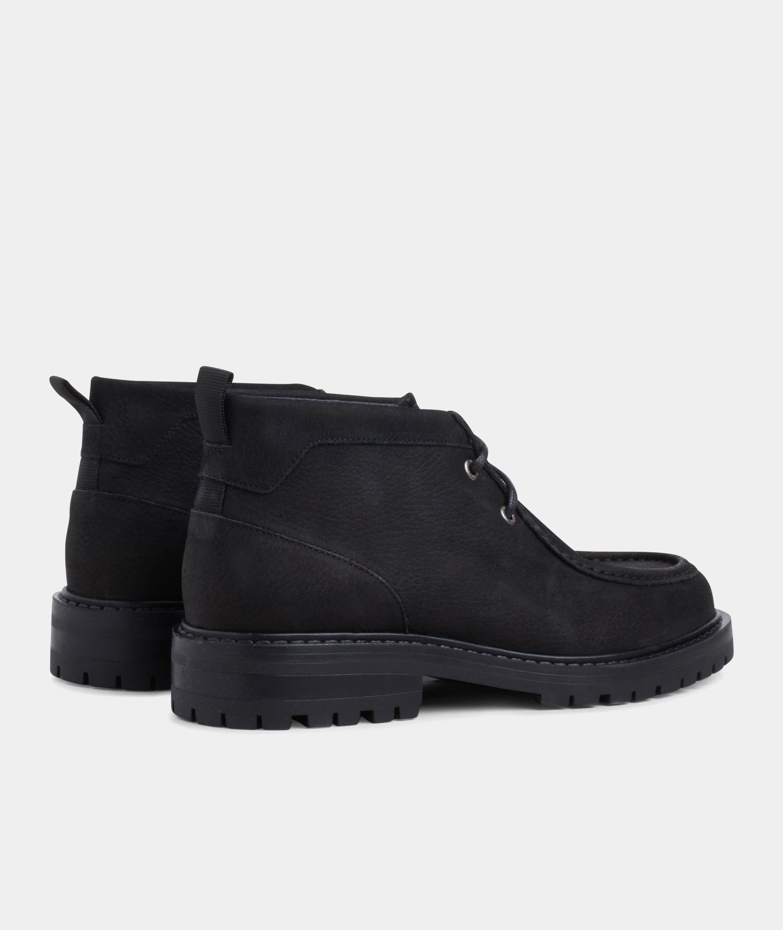 GARMENT PROJECT MAN Jaz Mid Top - Black Tumbled Nubuck Mid Cut 999 Black