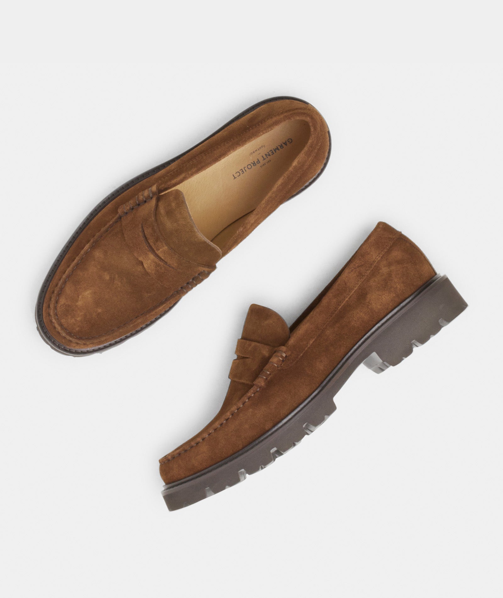 GARMENT PROJECT MAN Loafer - Brown Suede Slip-on 800 Brown