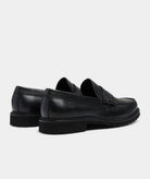 GARMENT PROJECT MAN Penny Loafer - Black Tumbled Leather Loafer 999 Black