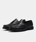 GARMENT PROJECT MAN Penny Loafer - Black Tumbled Leather Loafer 999 Black