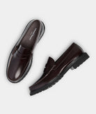 GARMENT PROJECT MAN Penny Loafer - Brown Polido Leather Loafer 800 Brown