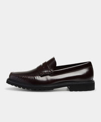GARMENT PROJECT MAN Penny Loafer - Brown Polido Leather Loafer 800 Brown