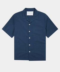 GARMENT PROJECT MAN S/S Utility Shirt - Washed Blue Shirt 550 Blue