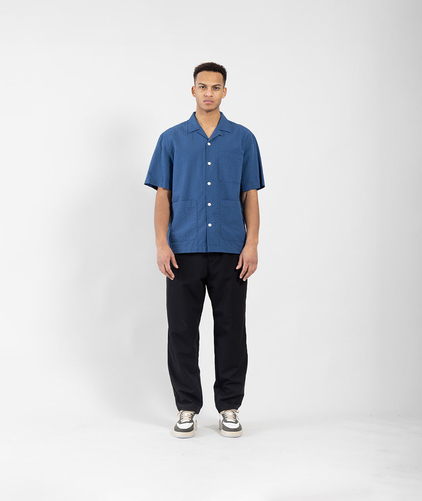 GARMENT PROJECT MAN S/S Utility Shirt - Washed Blue Shirt