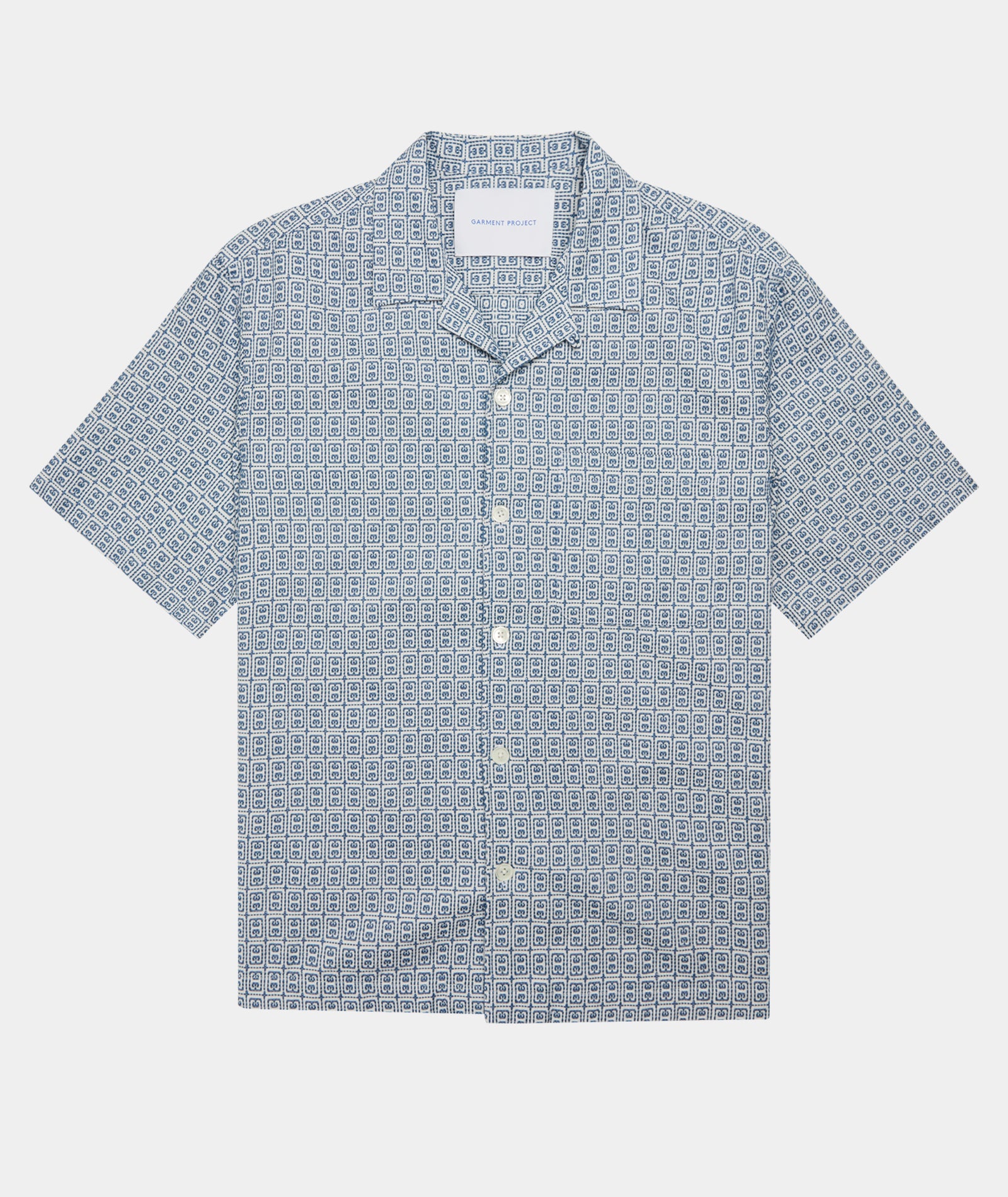 GARMENT PROJECT MAN Short Sleeved Shirt - Blue Shirt 550 Blue