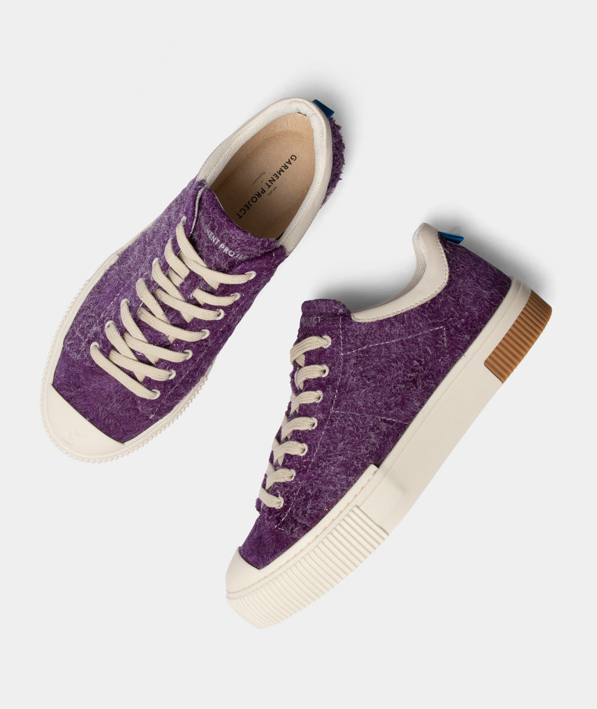 GARMENT PROJECT MAN Sky Low - Violet Long Suede Sneakers 720 Purple