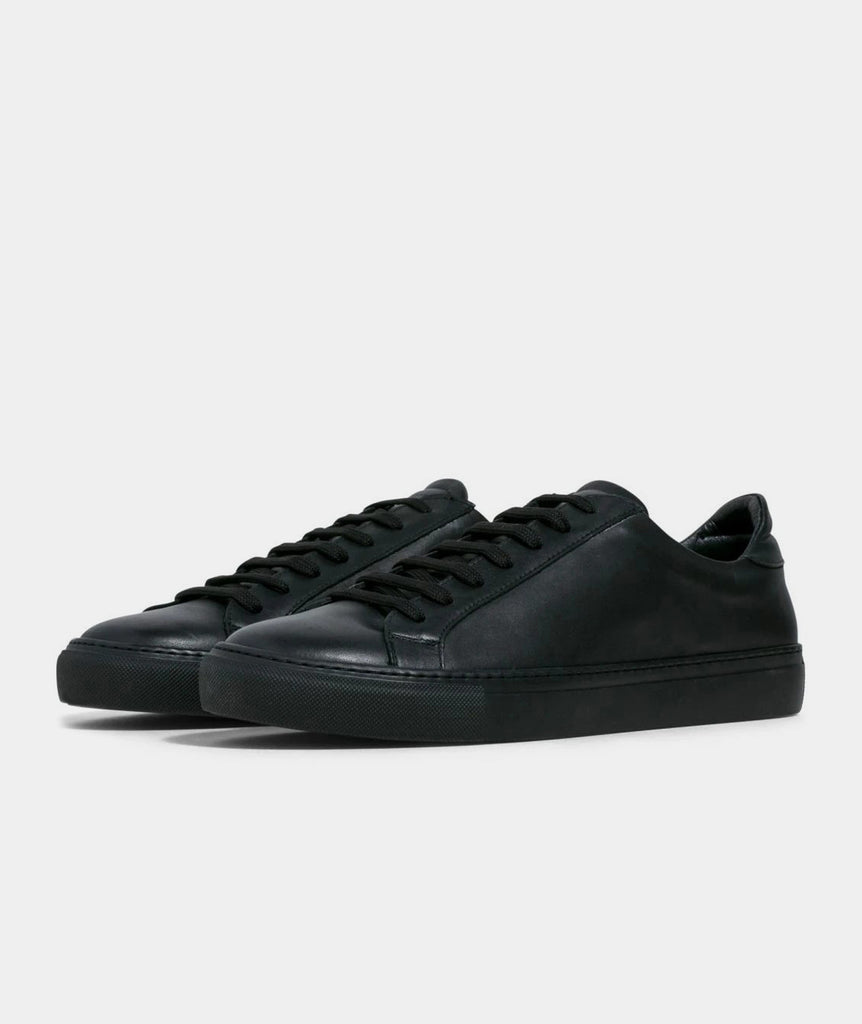 GARMENT PROJECT MAN Type - Black/Black Leather Sneakers 999 Black