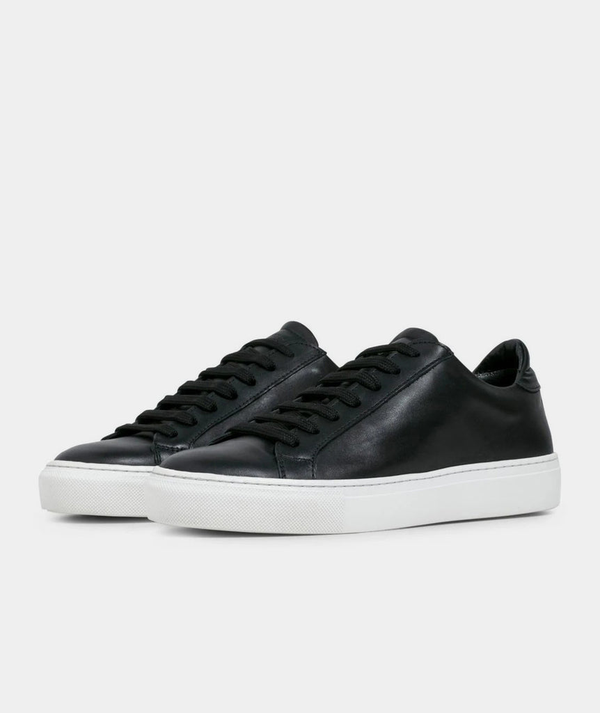 GARMENT PROJECT MAN Type - Black Leather Sneakers 999 Black