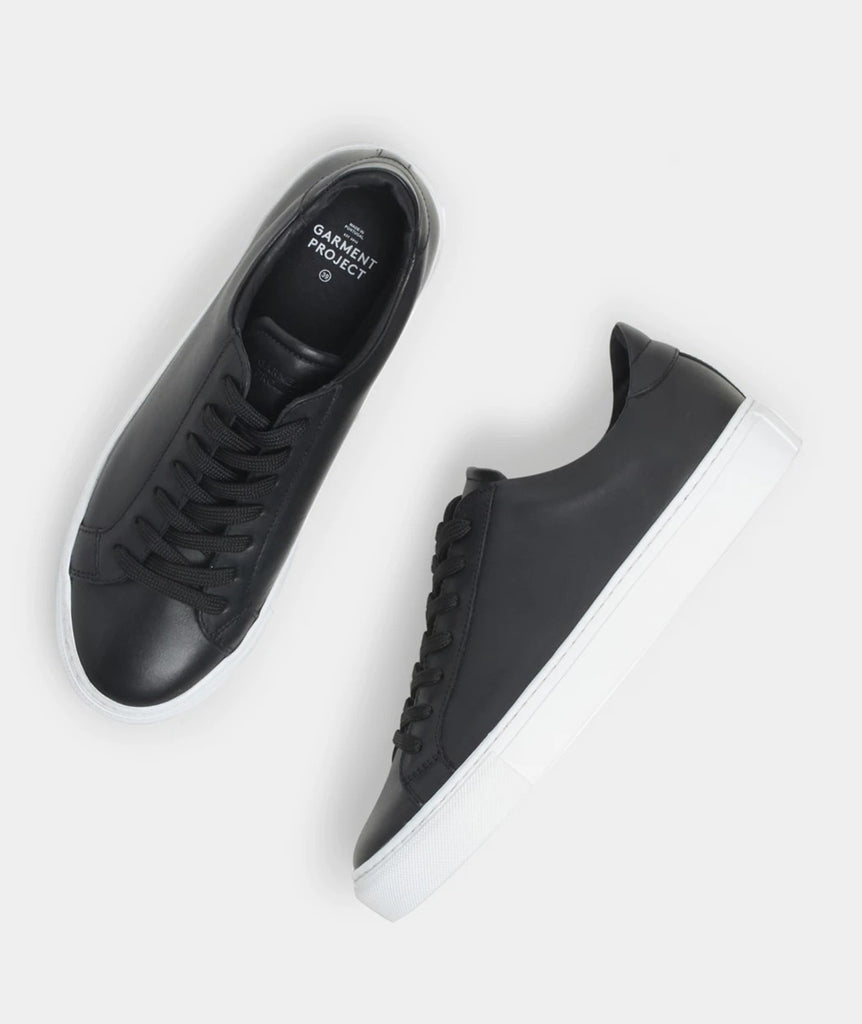 GARMENT PROJECT MAN Type - Black Leather Sneakers 999 Black